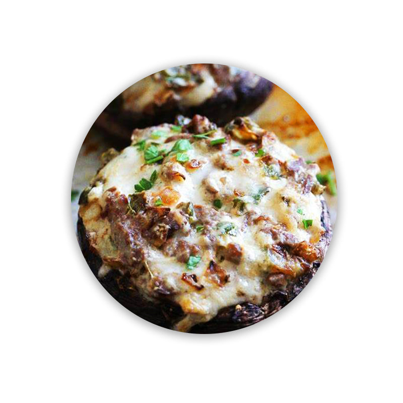 KETO Philly Cheesesteak Stuffed Mushrooms